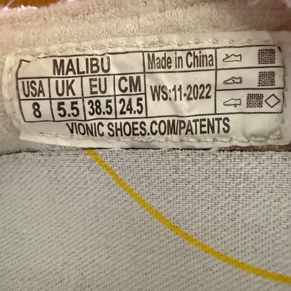 Vionic Beach Size 8 Rose Pink Malibu Canvas Lifestyle Flats Slip On Comfort Shoe - Picture 11 of 15